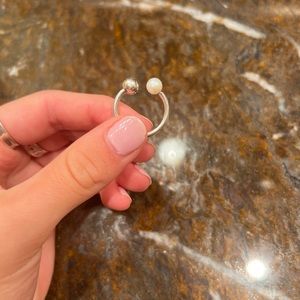 Silver and Pearl Ring